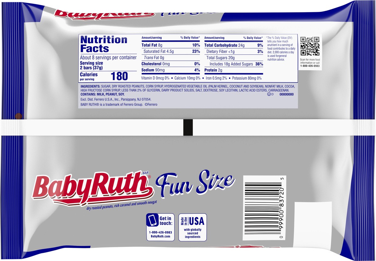 slide 3 of 7, Baby Ruth Nestle Baby Ruth Fun Size Bag, 10.2 oz