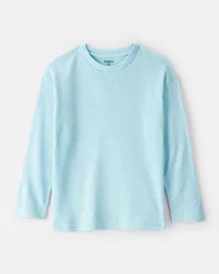 Oshkosh Boys Solid Thermal Long-Sleeve Tee - Blue Blue 6