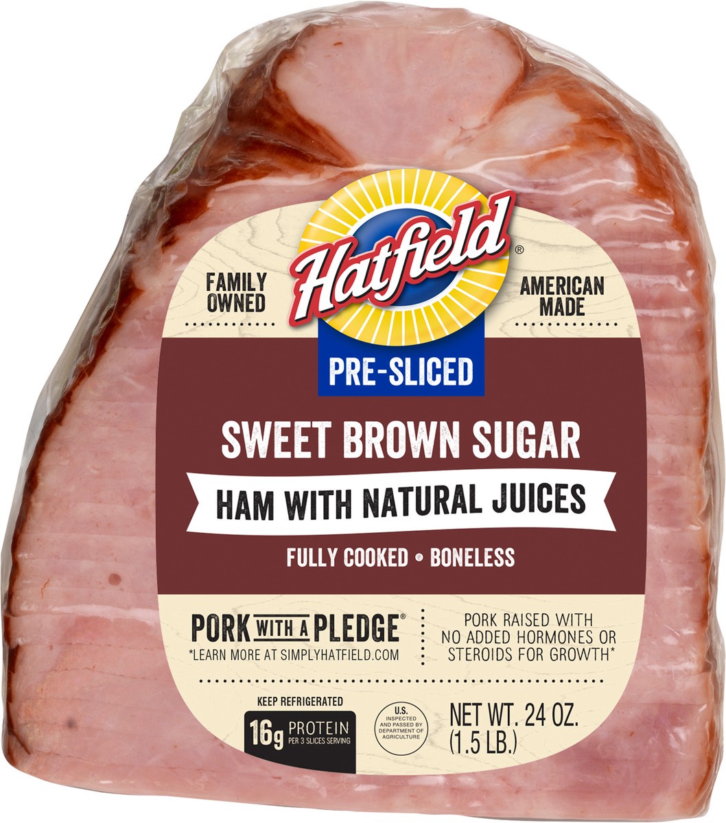 slide 3 of 3, Hatfield Boneless Pre-Sliced Brown Sugar Ham, Quarter, 1 ct