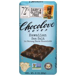 Chocolove 72% Cocoa Hawaiian Sea Salt Dark Chocolate 3 oz