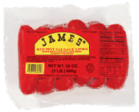 slide 1 of 1, James' Red Hot Sausage Links, 2 lb