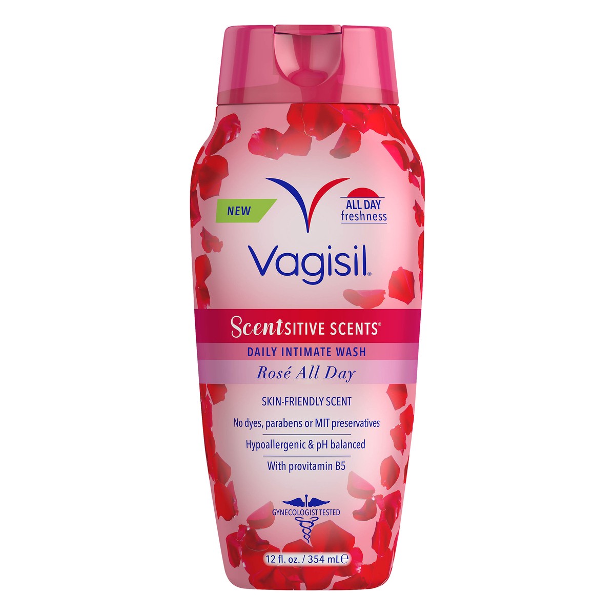 slide 1 of 8, Vagisil Scentsitive Scents Rose All Day Daily Intimate Wash 12 oz, 12 oz