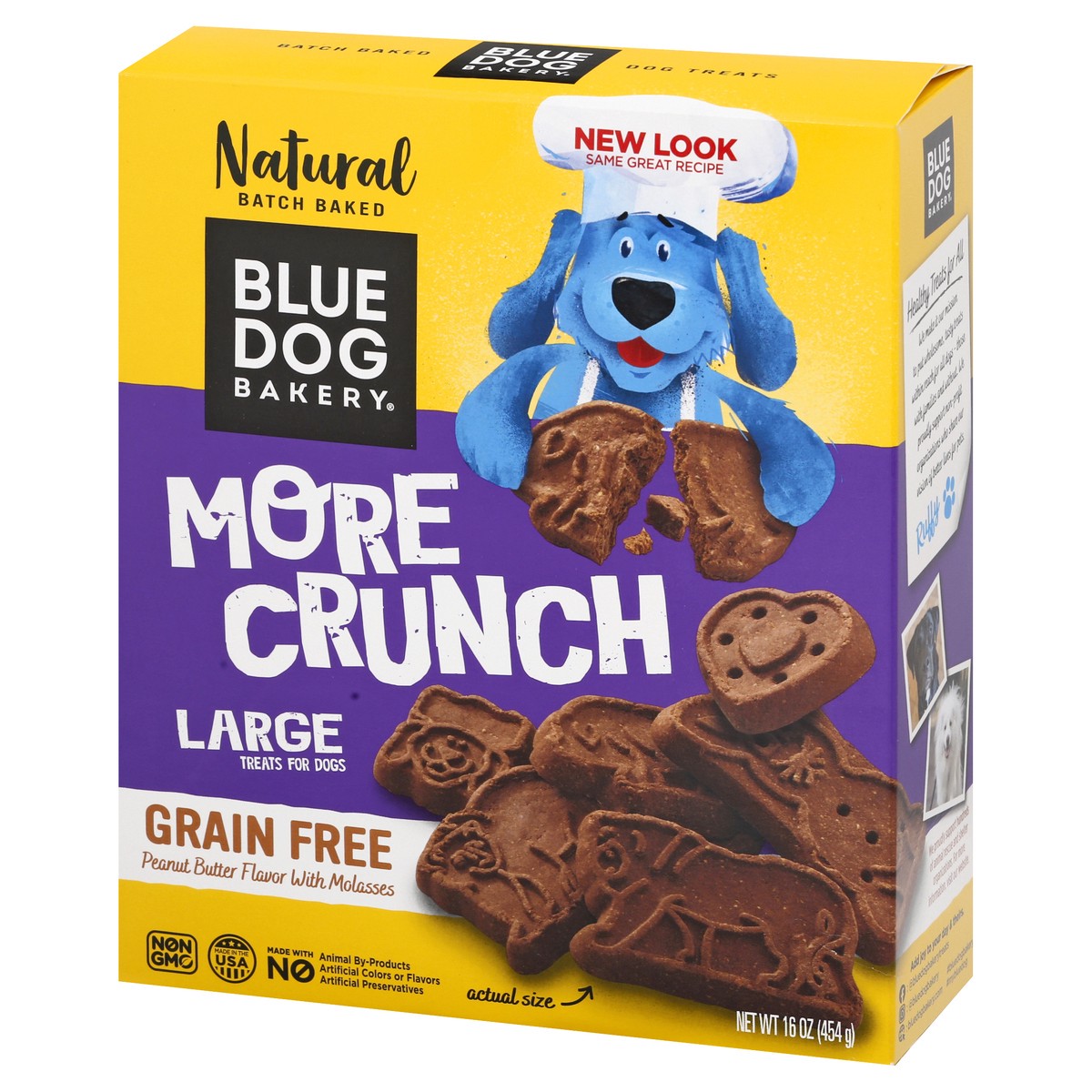 slide 5 of 9, Blue Dog Bakery Large Grain Free Peanut Butter Flavor with Molasses Treat for Dogs 16 oz, 16 oz