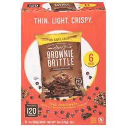 Sheila G's 6 Pack Chocolate Chip Brownie Brittle - 6 x 1 oz Bags