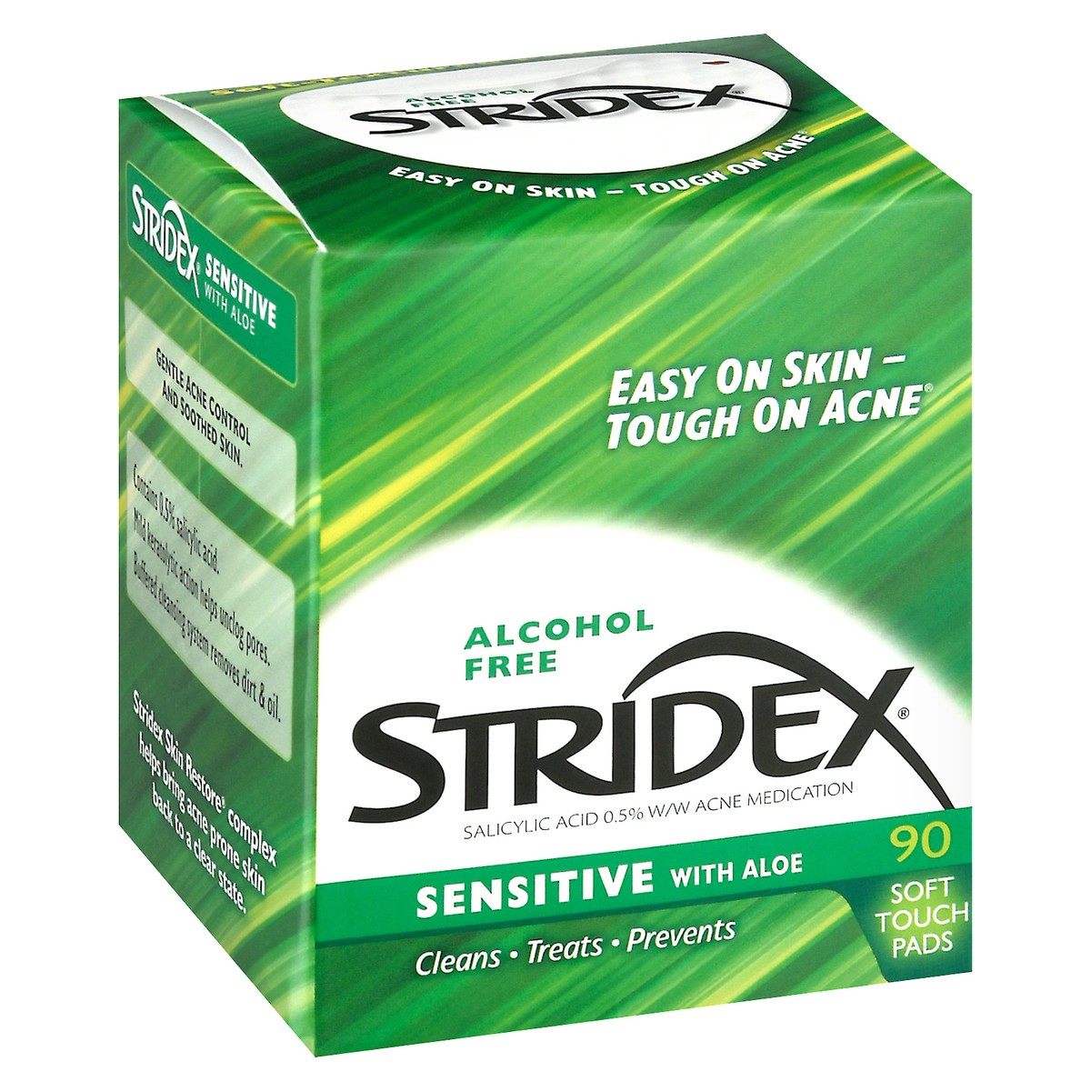 slide 2 of 9, Stridex Daily Care Sensitive With Aloe Soft Touch Pads, 90 ct