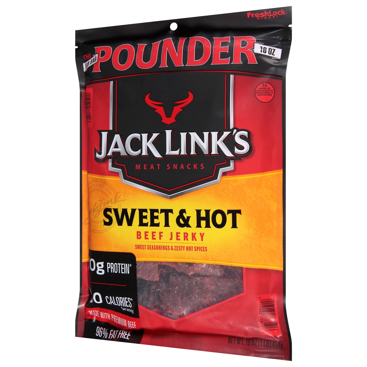 slide 11 of 11, Jack Link's Sweet & Hot Beef Jerky 16 oz, 16 oz