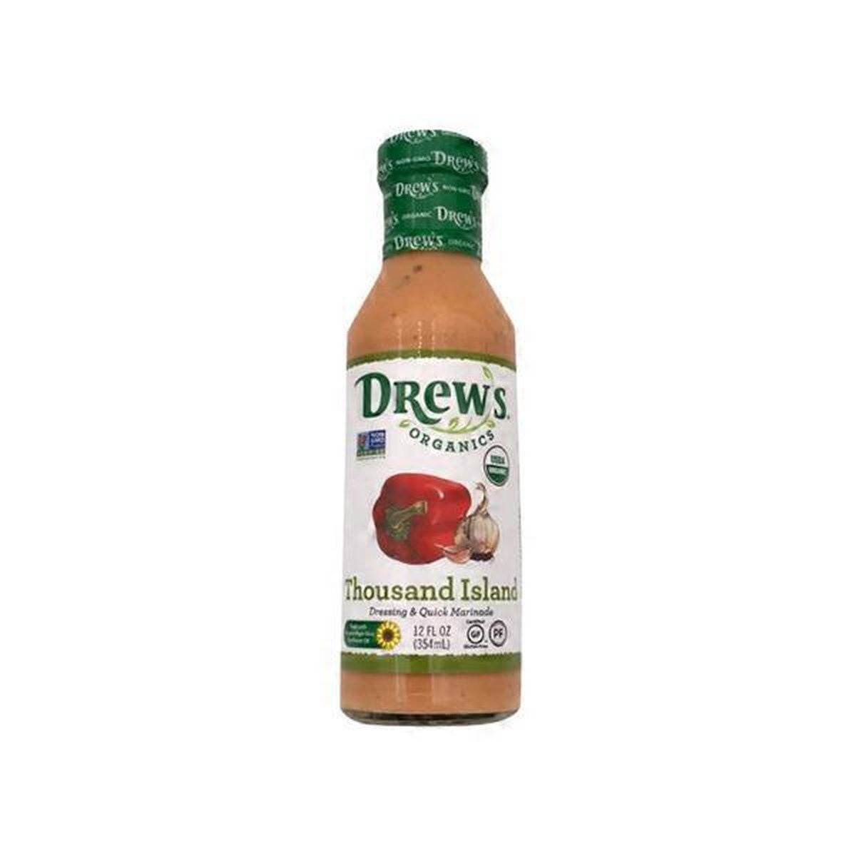 slide 1 of 1, Drew's Thousand Island Dressing & Quick Marinade, 12 fl oz