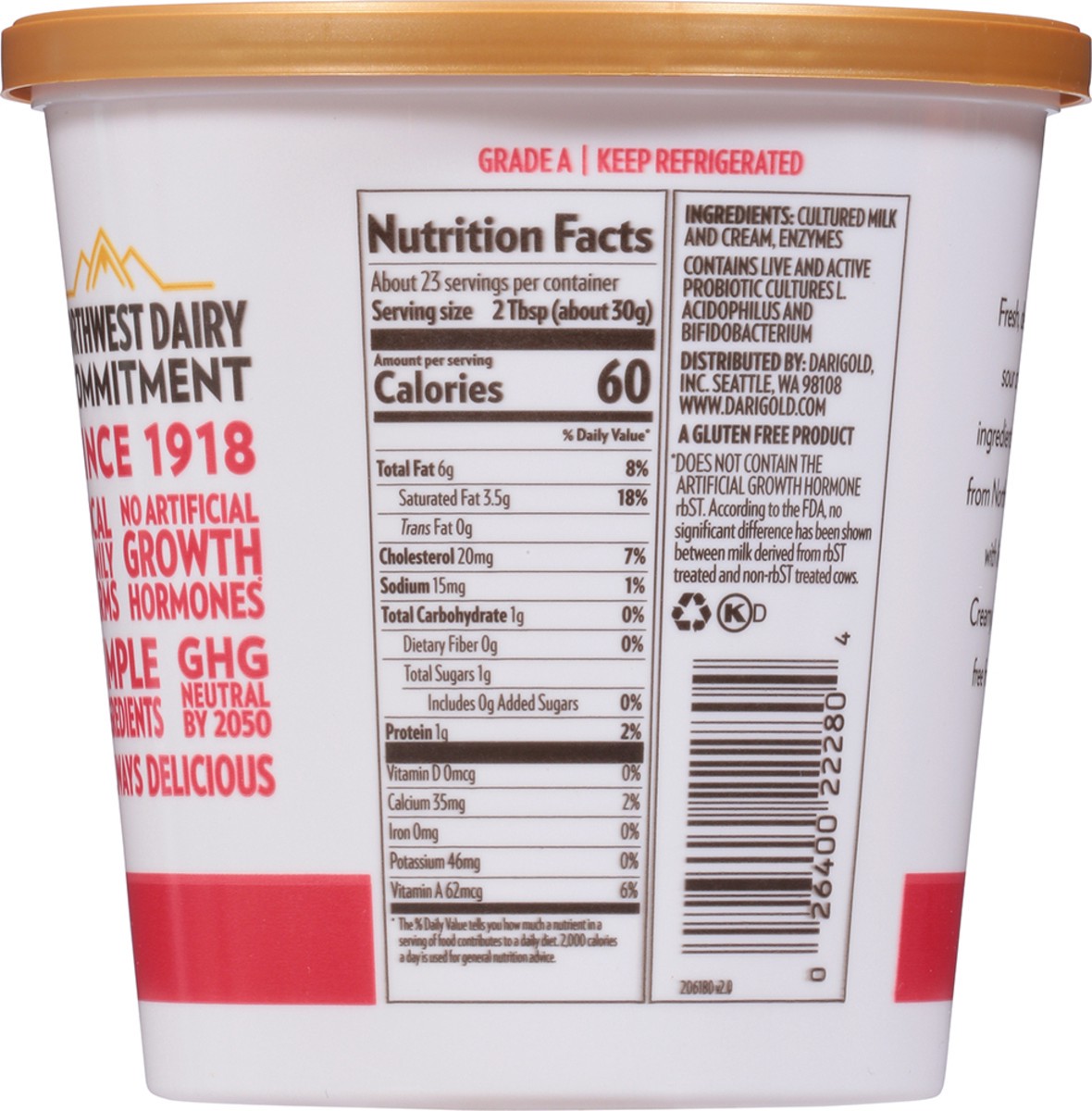 slide 8 of 13, Darigold Sour Cream 24 oz, 24 oz