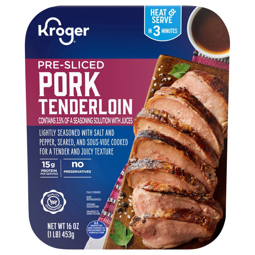 slide 1 of 1, Kroger® Seasoned and Seared Pork Tenderloin, 1 ct