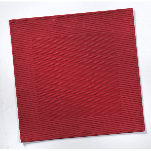 slide 1 of 1, Harman Border Square Vinyl Placemat, Red, 1 ct