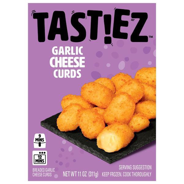 slide 1 of 1, TASTIEZ Breaded Garlic Cheese Curds, 11 oz (Frozen Appetizers), 11 oz