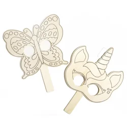 Unfinished Wood Mask Assortment