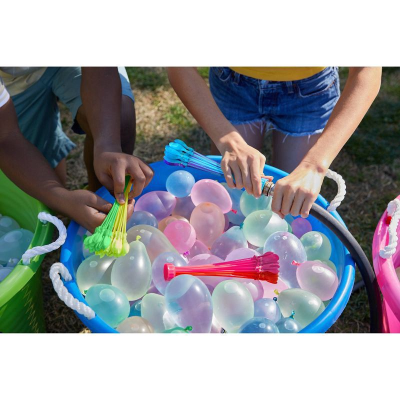 slide 4 of 5, Bunch O Balloons Tropical Party Slingshot & 100+ Rapid-Filling Self-Sealing Water Balloons by ZURU, 1 ct