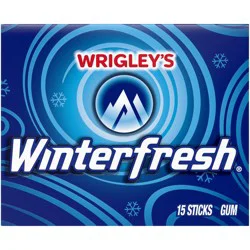 WRIGLEY'S Winterfresh Chewing Gum, Single Pack, 15 Stick
