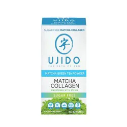 Ujido Matcha Collagen Green Tea Powder Sweetened With Stevia - 15 ct