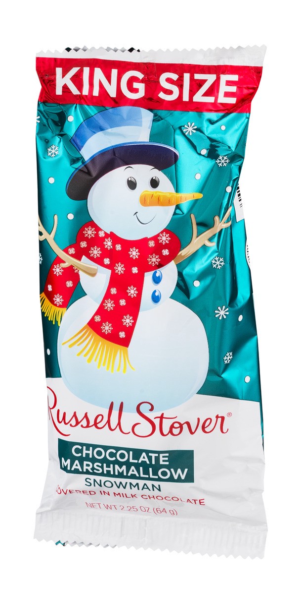 slide 9 of 9, Russell Stover King Size Marshmallow Snowman Chocolate, 2.25 oz