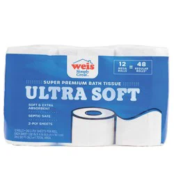 Weis Simply Great Ultra Soft Bath Tissue Mega