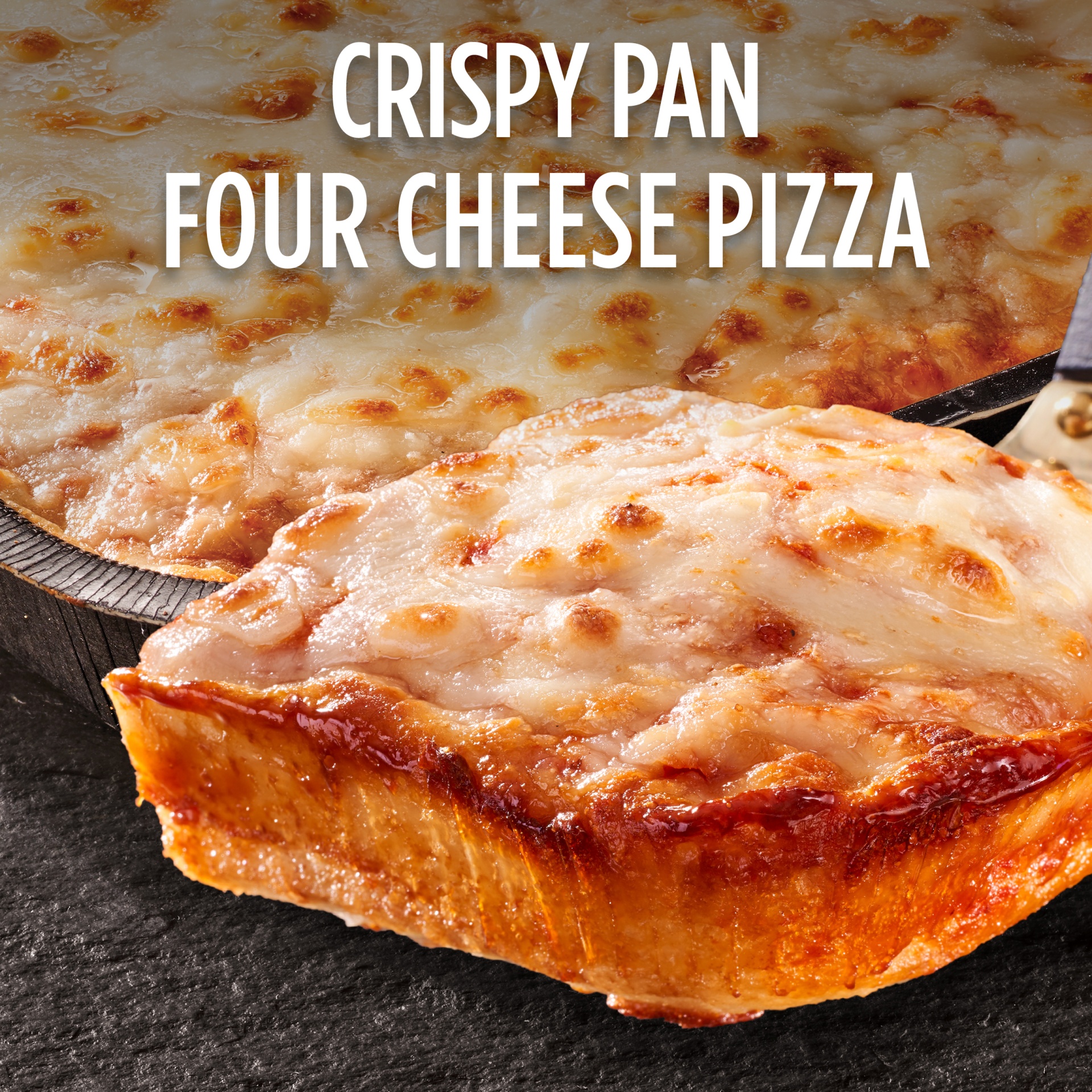 slide 9 of 12, DIGIORNO Four Cheese Frozen Pizza on a Crispy Pan Crust, 26.6 oz