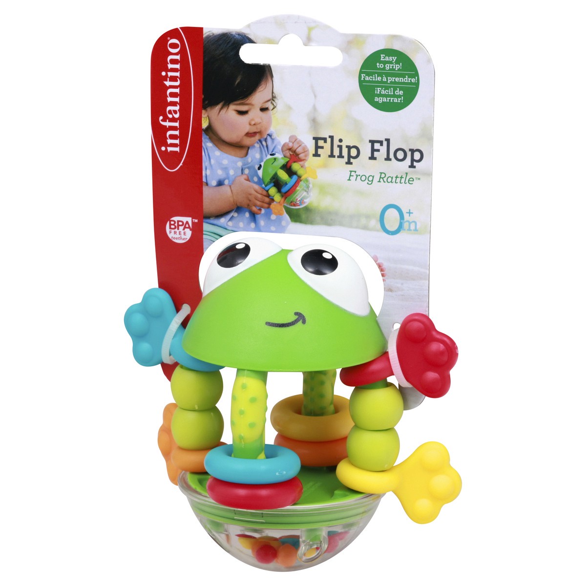 slide 6 of 10, Infantino Flip Flop Frog Rattle 1 ea, 1 ct