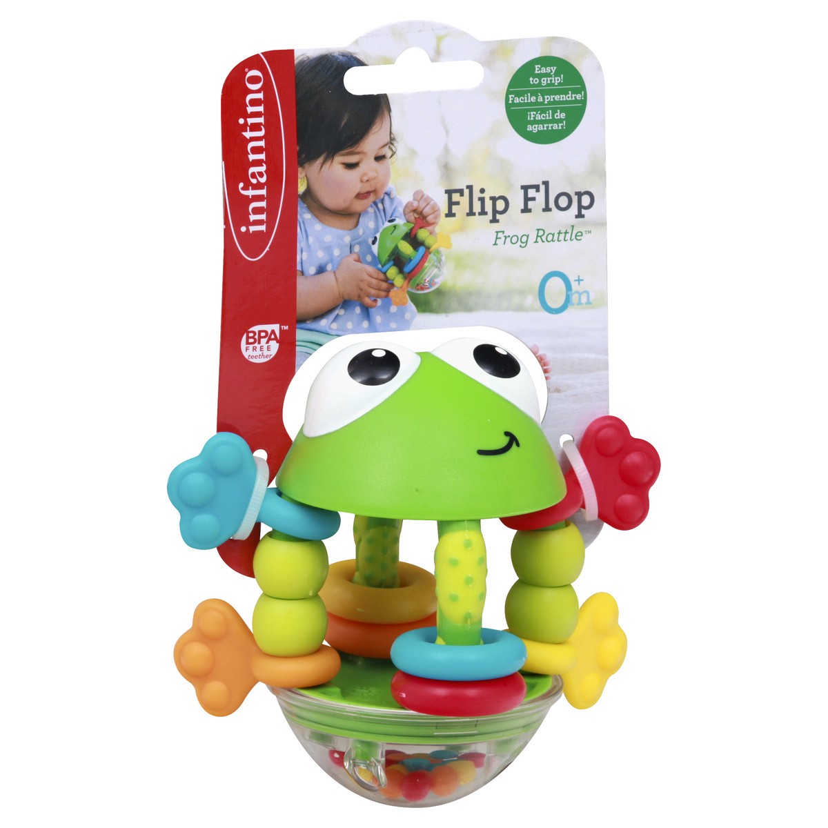 slide 5 of 10, Infantino Flip Flop Frog Rattle 1 ea, 1 ct