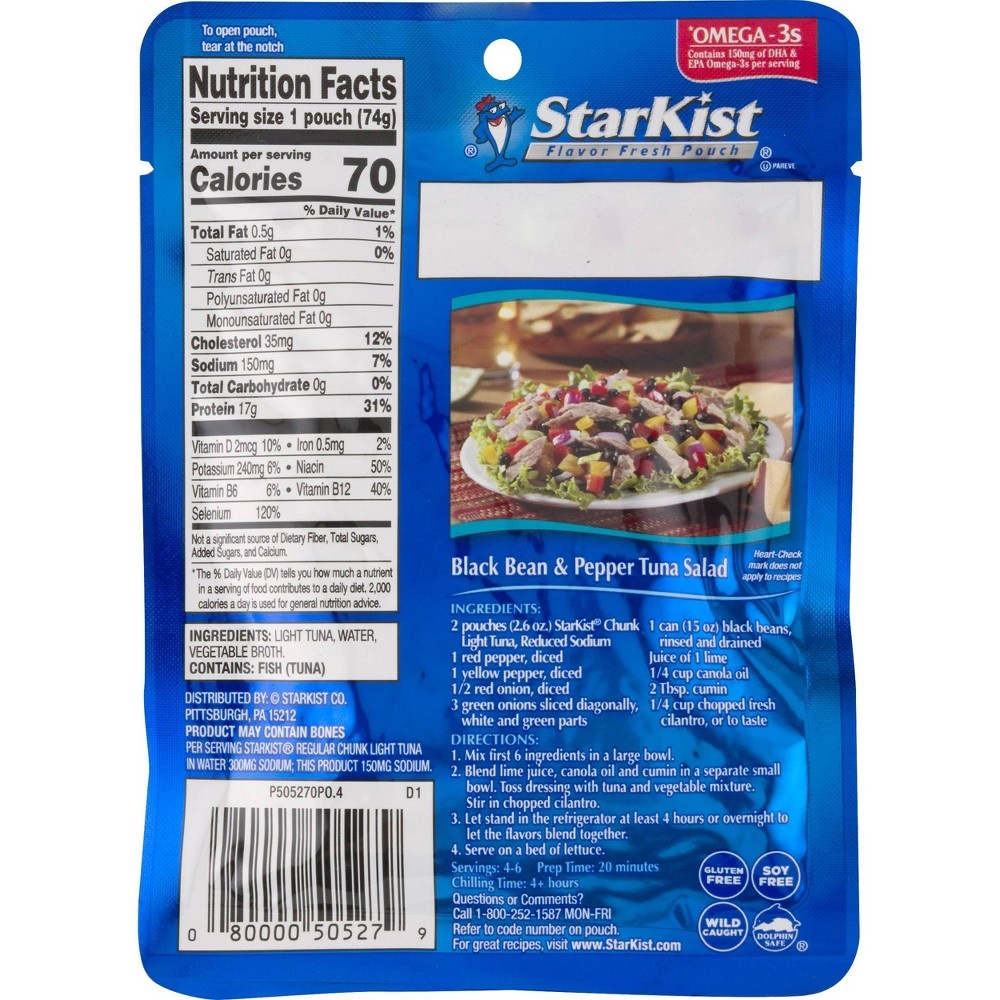 slide 2 of 3, StarKist Low Sodium Chunk Light Tuna in Water, 2.6 oz