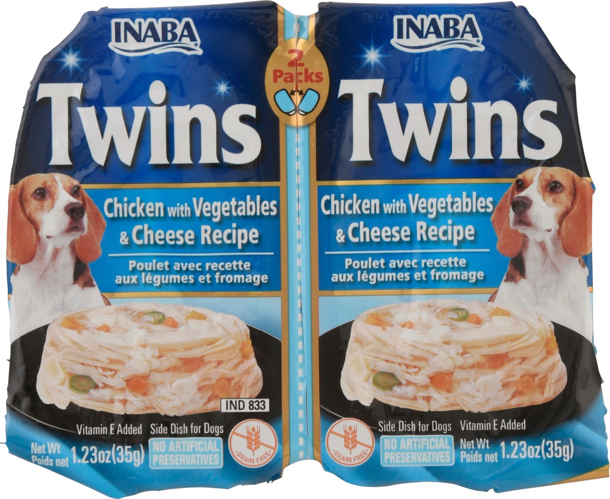 slide 11 of 12, Inaba Twins 2 Packs Chicken With Vegetables & Cheese Recipe Side Dish For Dogs 2 ea Pack, 2 ct
