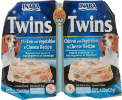 Inaba Twins 2 Packs Chicken With Vegetables & Cheese Recipe Side Dish For Dogs 2 ea Pack