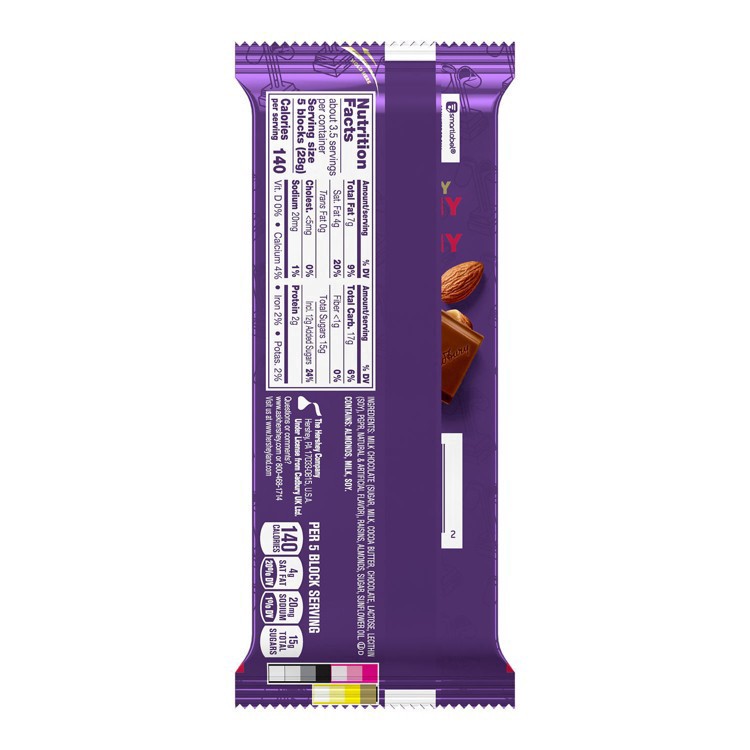 slide 20 of 72, Cadbury DAIRY MILK Fruit & Nut Milk Chocolate Candy Bar, 3.5 oz, 3.5 oz