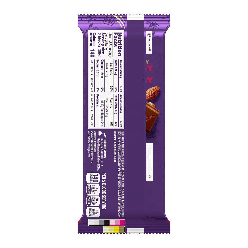 slide 48 of 72, Cadbury Dairy Milk Fruit & Nut Chocolate Candy Bar - 3.5oz, 3.5 oz