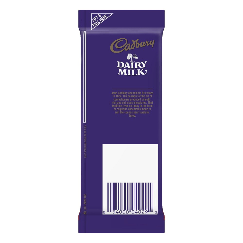 slide 54 of 72, Cadbury DAIRY MILK Fruit & Nut Milk Chocolate Candy Bar, 3.5 oz, 3.5 oz