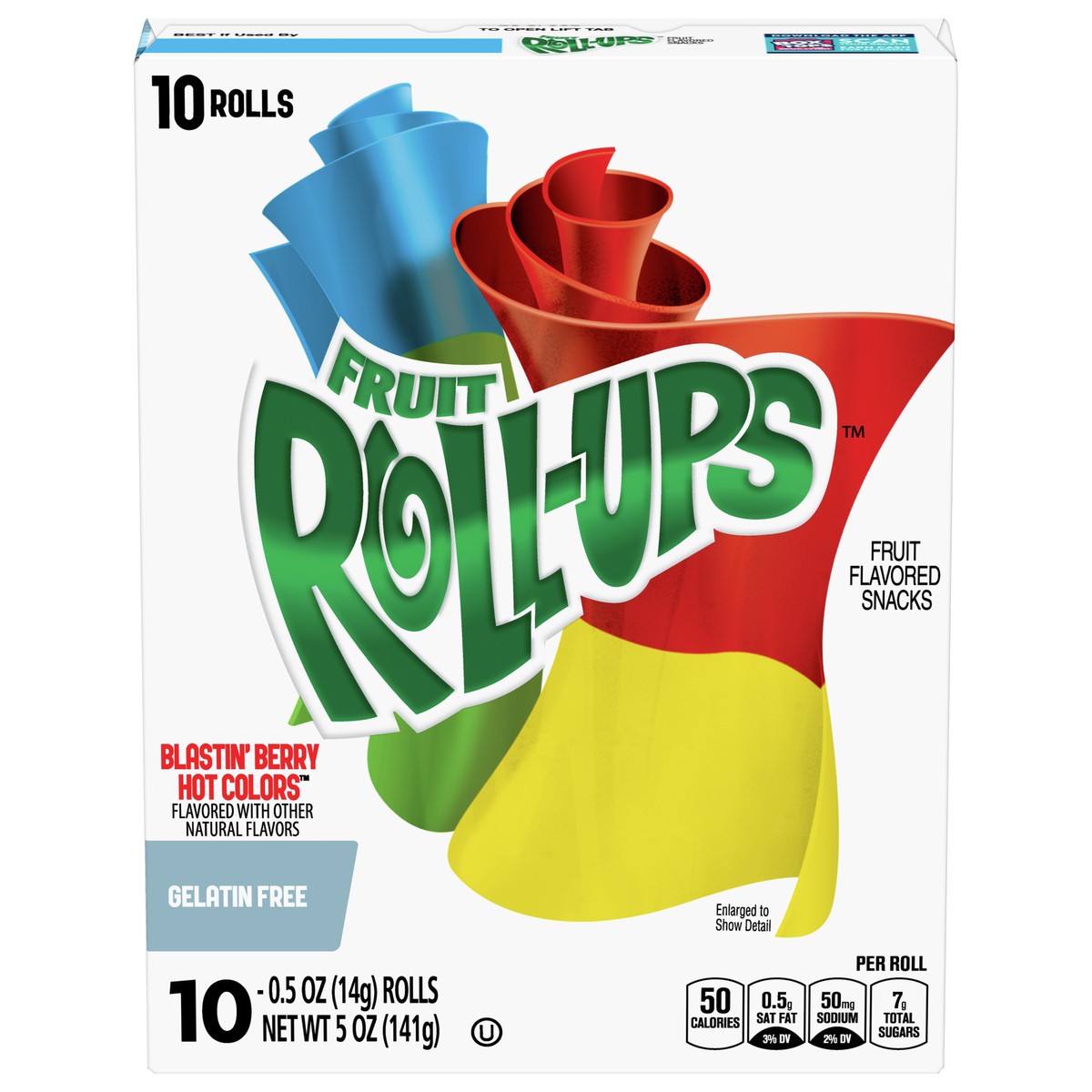 slide 1 of 9, Fruit Roll-Ups Roll Ups Hot Colors, 5 oz