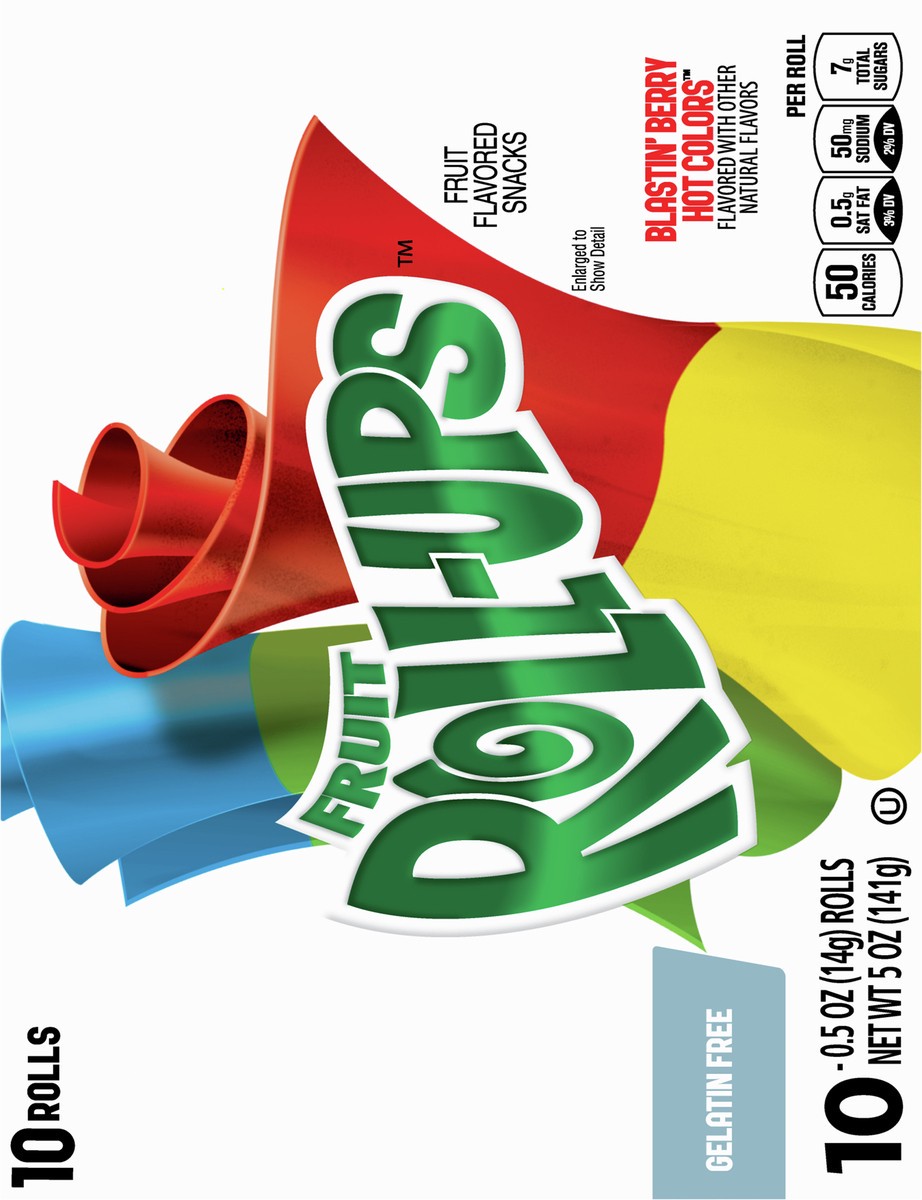 slide 9 of 9, Fruit Roll-Ups Roll Ups Hot Colors, 5 oz