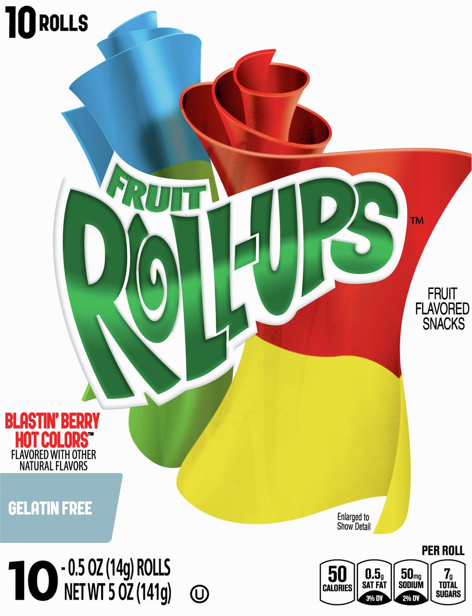 slide 3 of 9, Fruit Roll-Ups Roll Ups Hot Colors, 5 oz