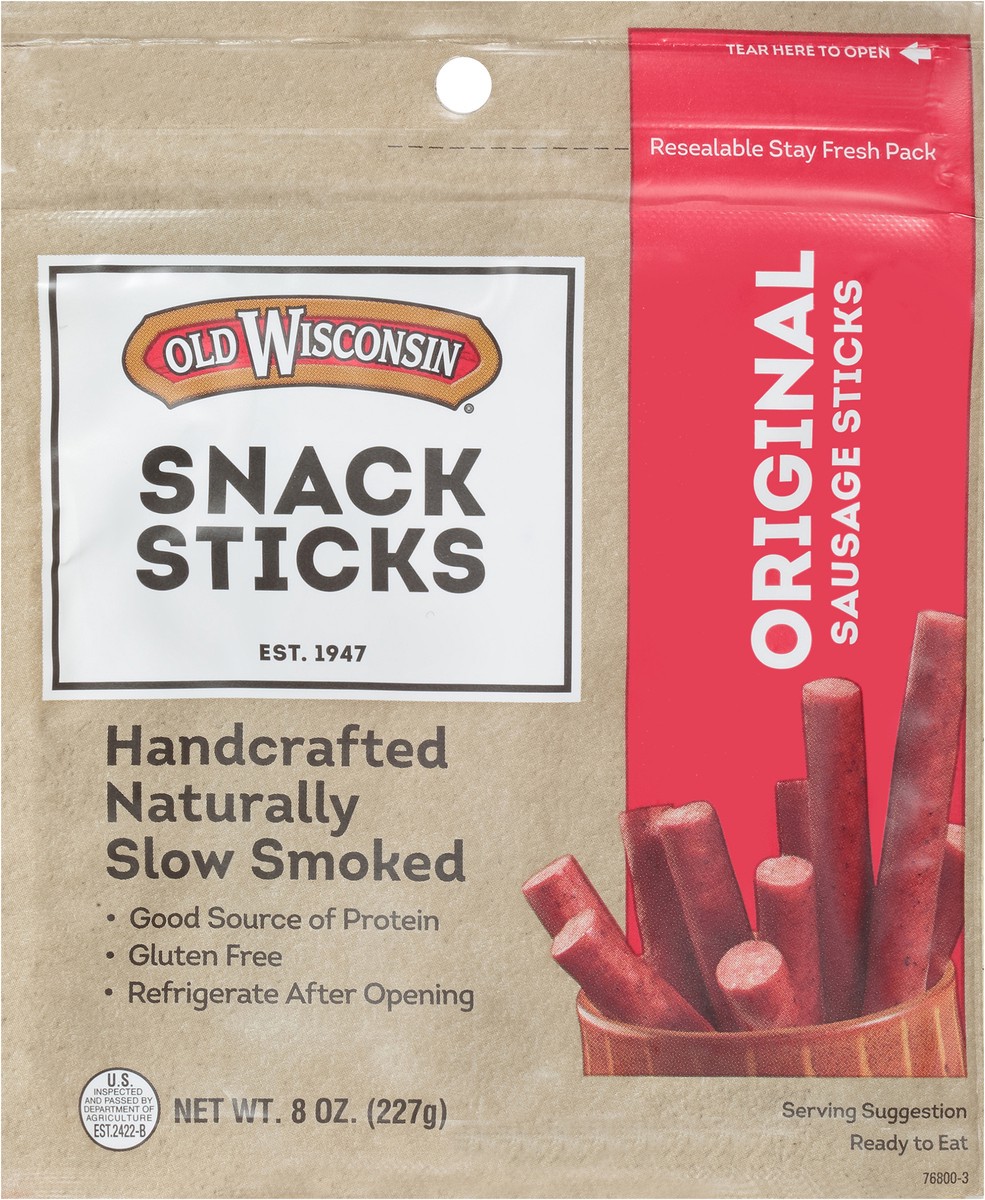 slide 5 of 9, Old Wisconsin Original Snack Stick, 8 oz