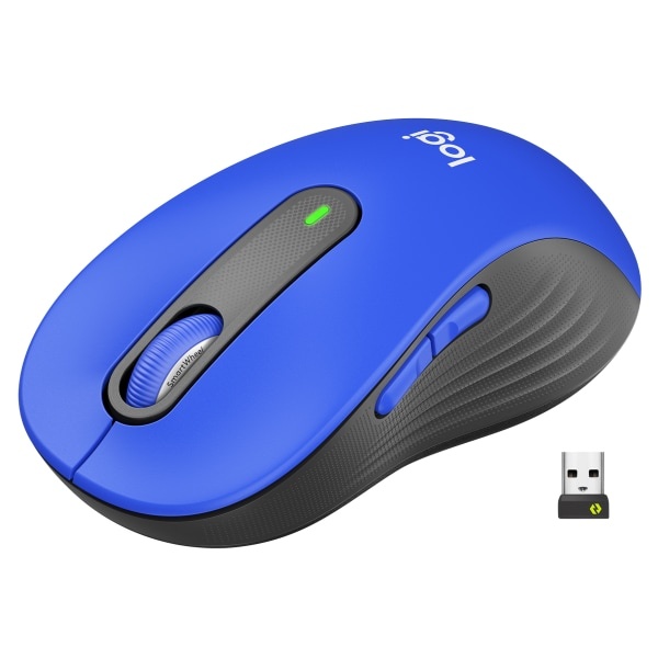 slide 1 of 8, Logitech Signature M650 L Full-Size Wireless Mouse, Blue, 910-006232, 1 ct