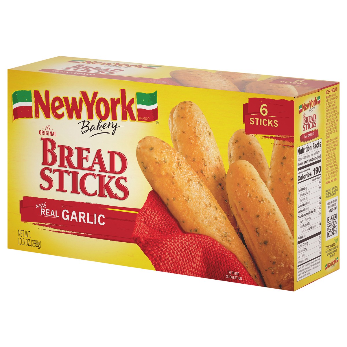 slide 2 of 9, New York Bakery Frozen Breadsticks with Garlic - 10oz, 10 oz
