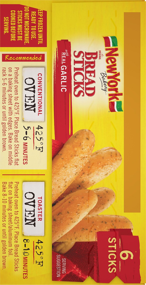 slide 7 of 9, New York Bakery Frozen Breadsticks with Garlic - 10oz, 10 oz