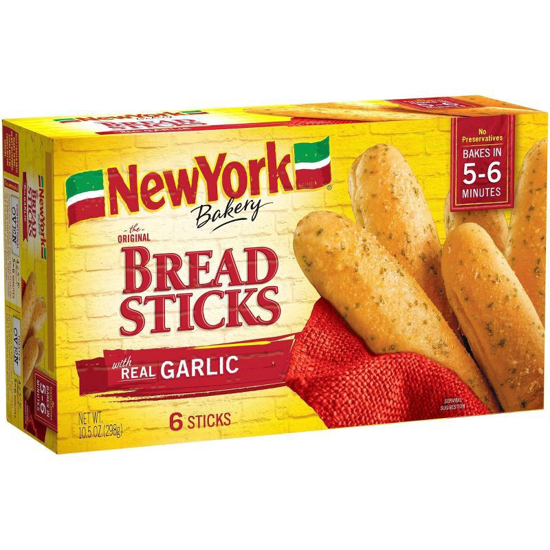 slide 1 of 9, New York Bakery Frozen Breadsticks with Garlic - 10oz, 10 oz