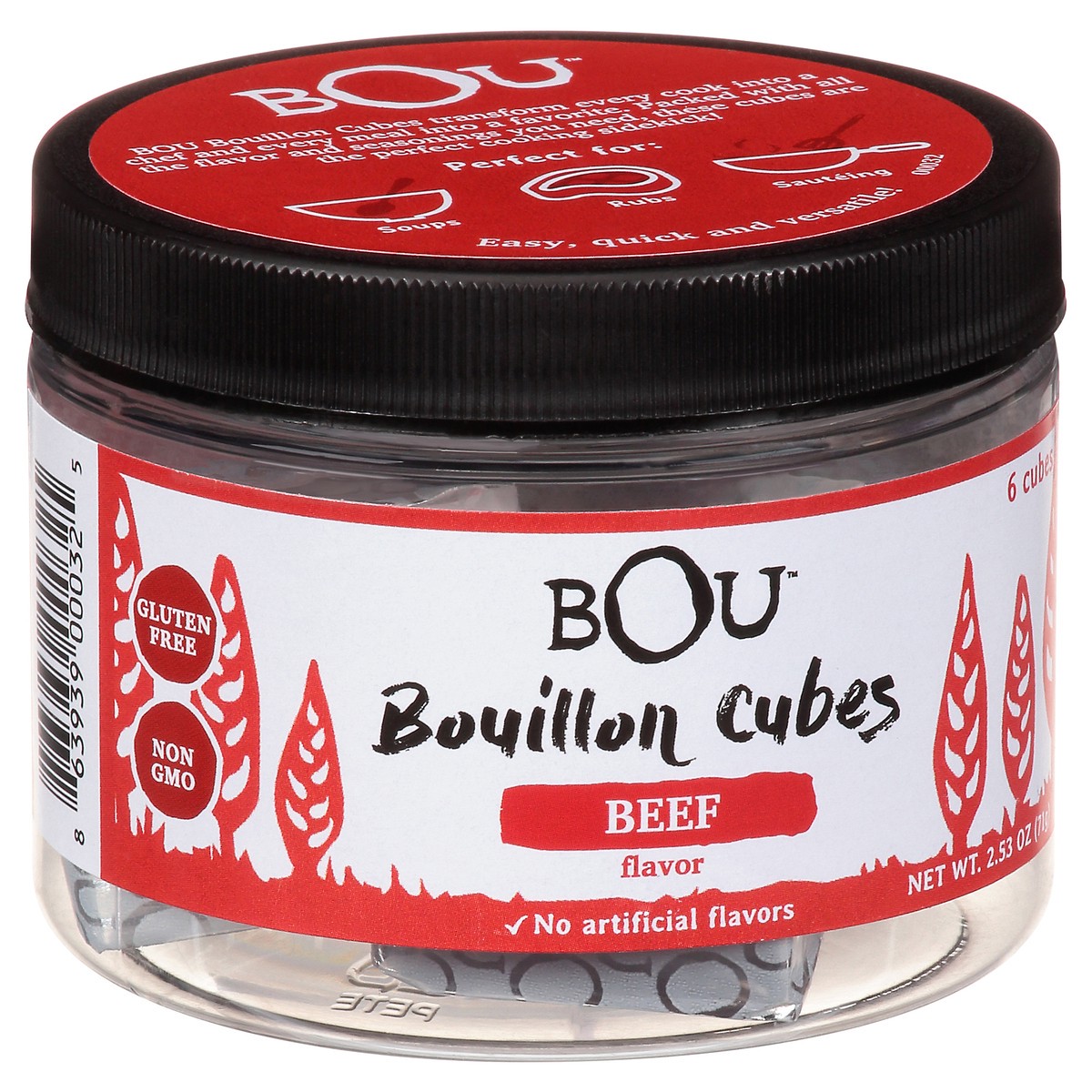 slide 2 of 9, Bou Bouillon Cube Beef Jar 6 Count - 2.53 Oz, 2.53 oz