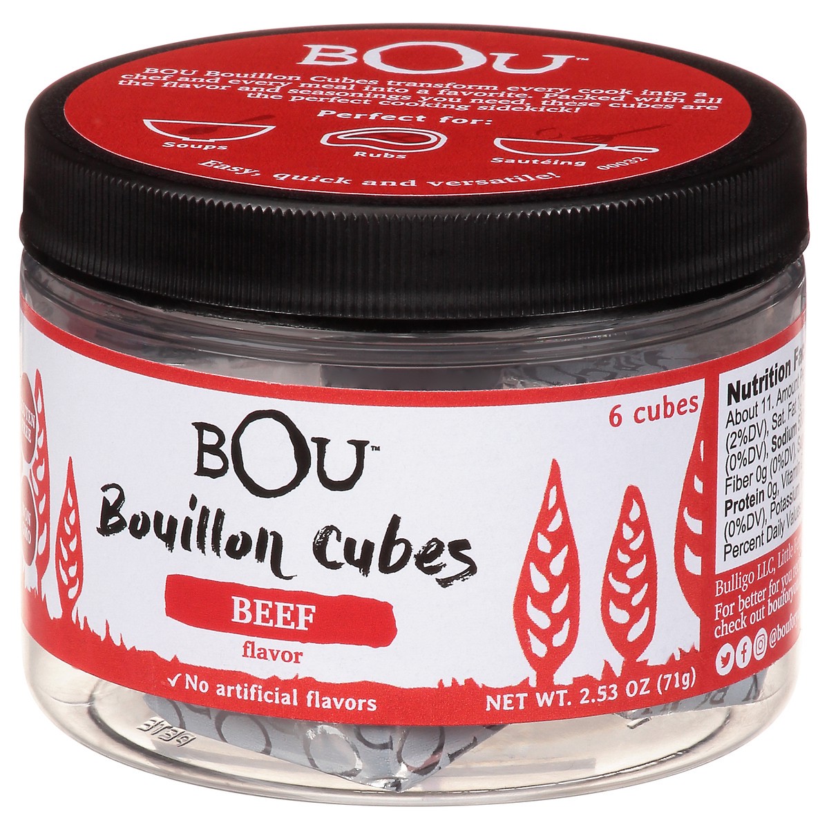 slide 3 of 9, Bou Bouillon Cube Beef Jar 6 Count - 2.53 Oz, 2.53 oz