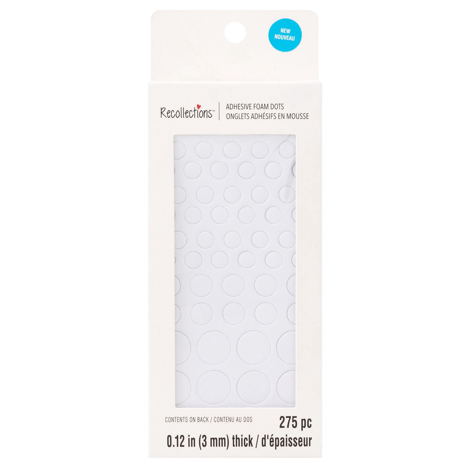 slide 4 of 4, 3mm Thick Adhesive Foam Dots By Recollections, 3 mm