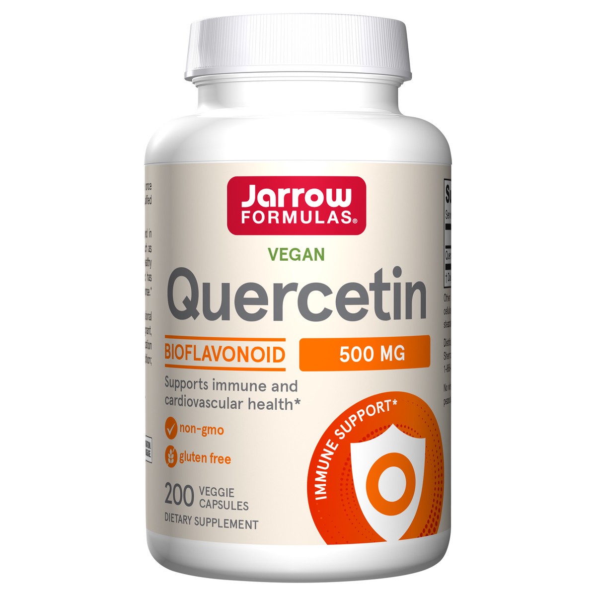 slide 2 of 4, Jarrow Formulas Quercetin 500 mg - Bioflavonoid - Dietary Supplement - 200 Servings (Veggie Caps) - Supports Healthy Cellular Function, Cardiovascular Health, Immune Health & Response, 200 ct