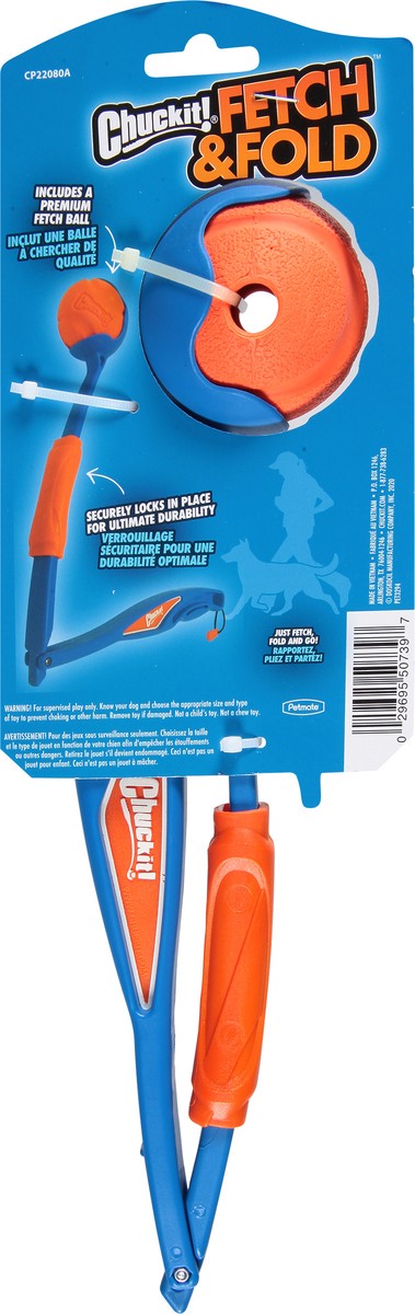 slide 5 of 9, Chuckit! Chuckit Fetch & Fold Launcher, Medium, 2 ct