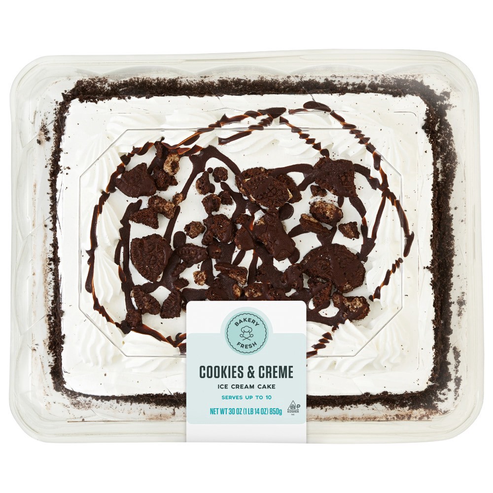 slide 3 of 3, Bakery Fresh Cookies And Cream Ice Cream Cake, 30 oz