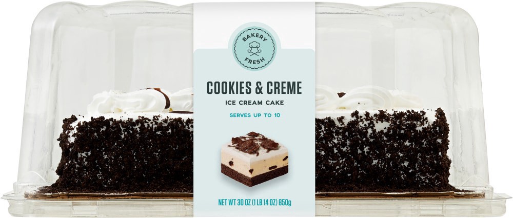 slide 2 of 3, Bakery Fresh Cookies And Cream Ice Cream Cake, 30 oz
