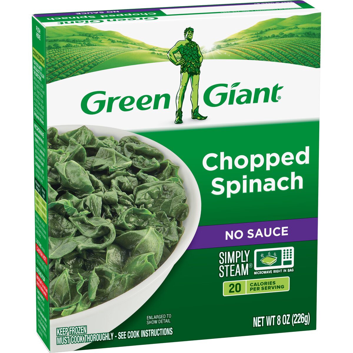 slide 7 of 9, Green Giant Chopped Spinach, 8 oz