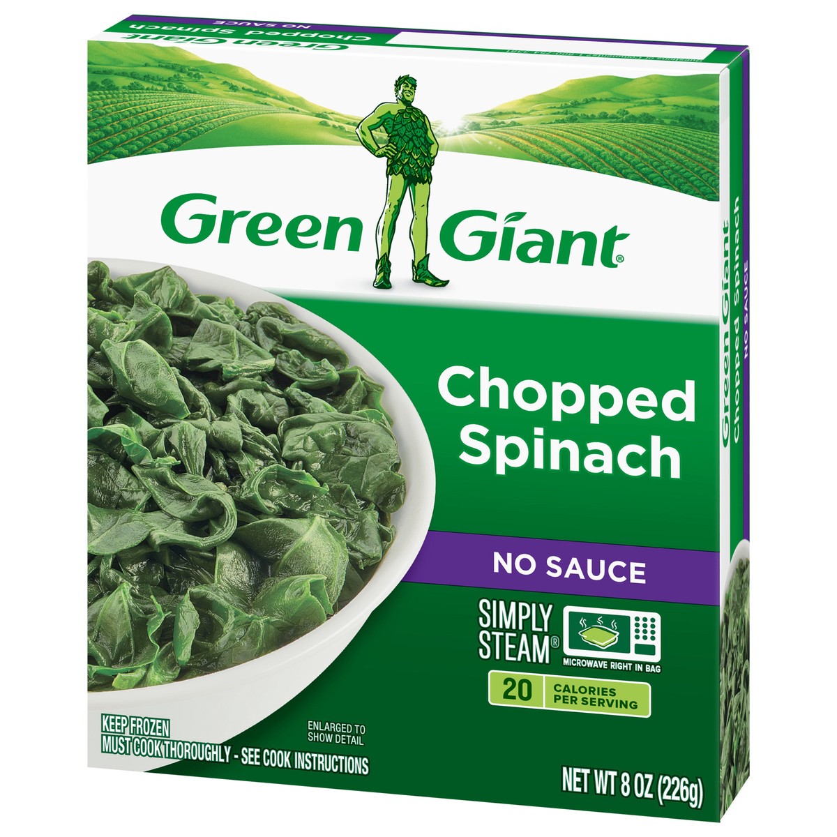 slide 6 of 9, Green Giant Chopped Spinach, 8 oz