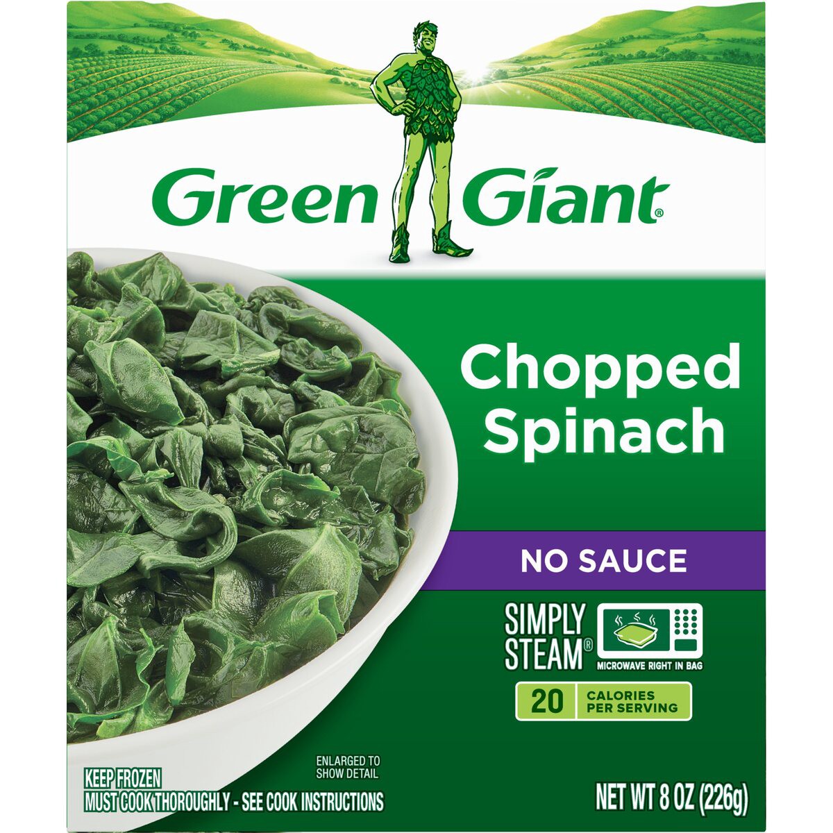 slide 2 of 9, Green Giant Chopped Spinach, 8 oz