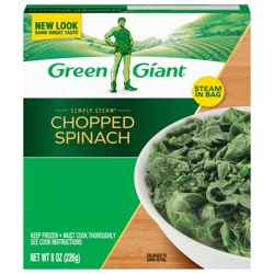 Green Giant Simply Steam Chopped Spinach, No Sauce Frozen Vegetables, 8 oz