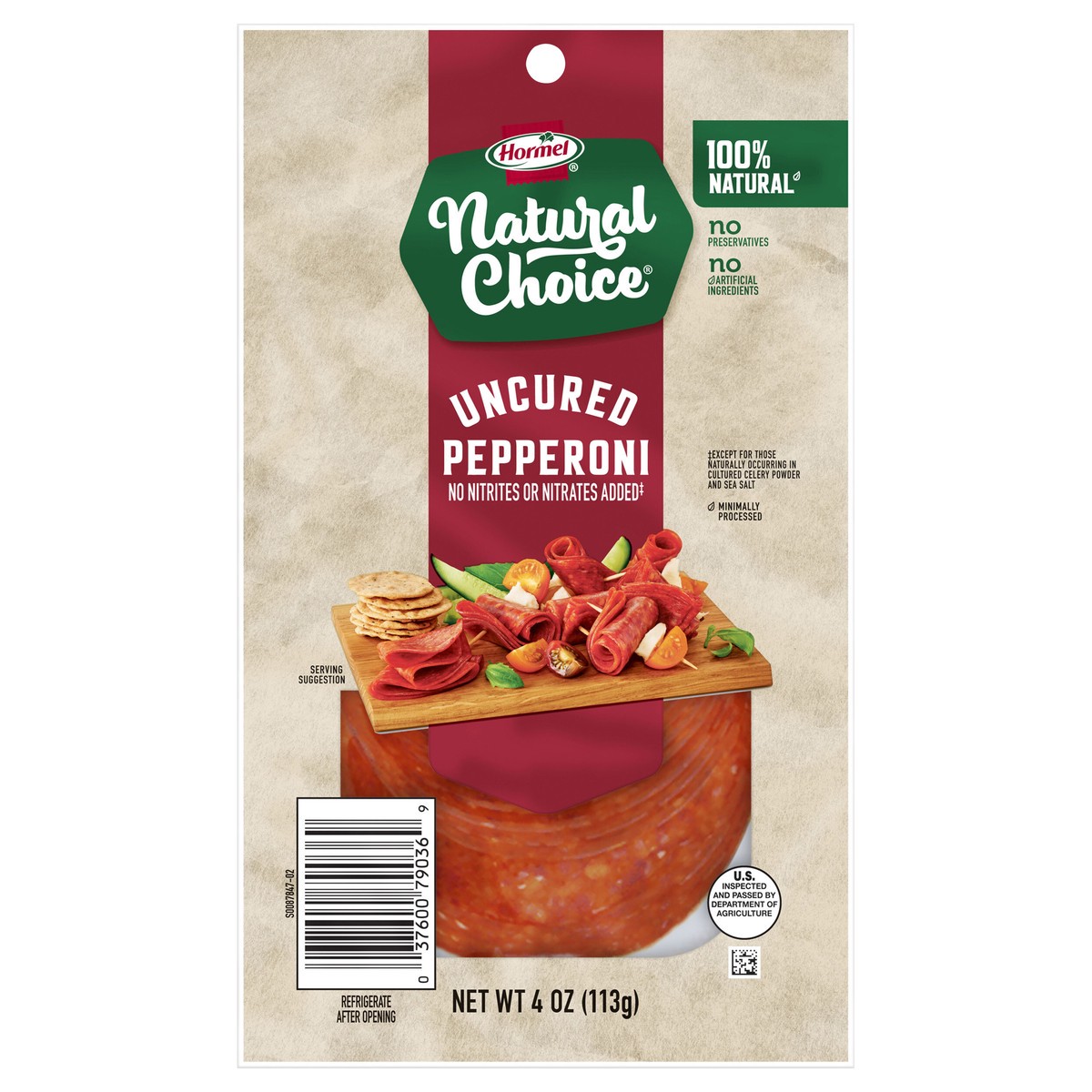 slide 8 of 12, HORMEL NATURAL CHOICE Sandwich Pepperoni, 4 oz